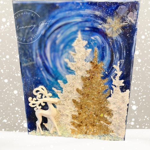 Winter Night Sky Painting