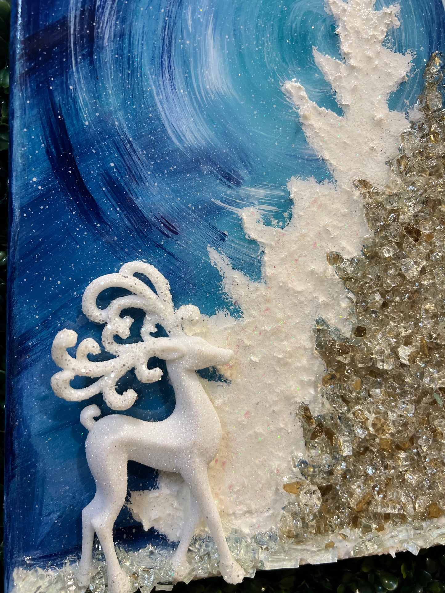 Winter Night Sky Painting
