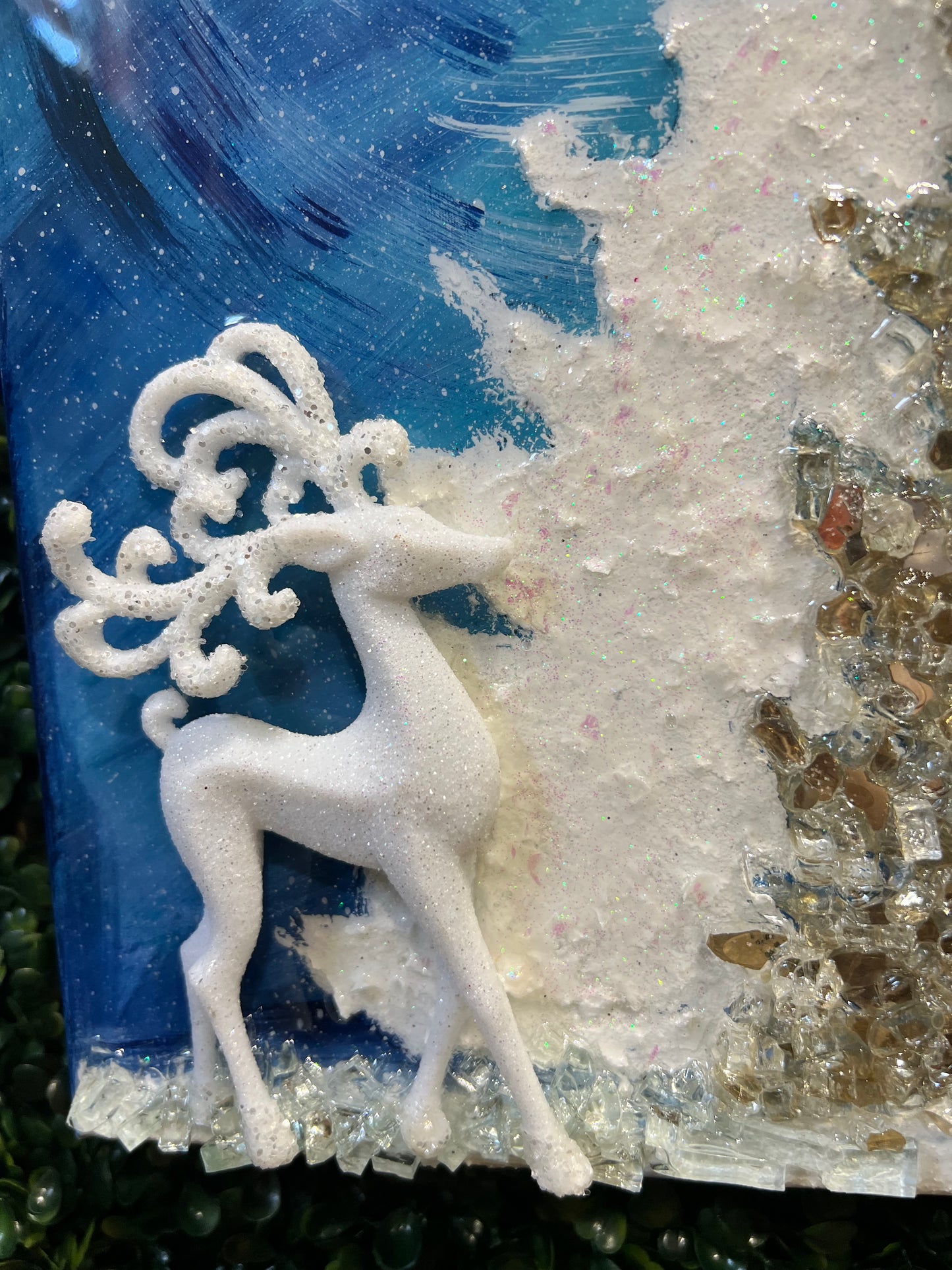 Winter Night Sky Painting